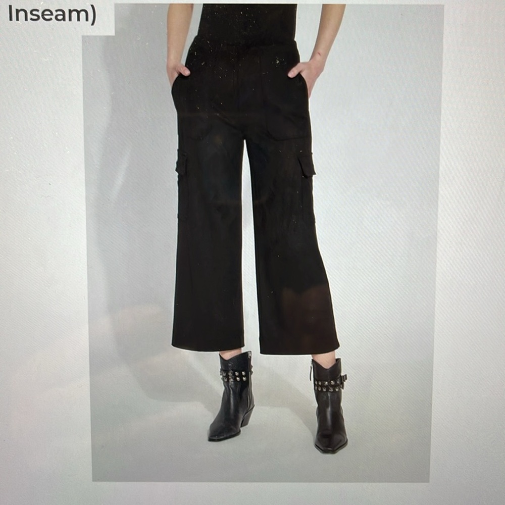 Like New Lysse Anita Cropped Cargo Pant - Vegan Suede- M